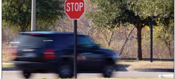 Speeding on Stop Sign