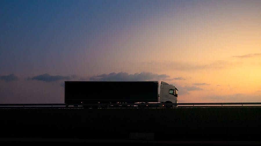 truck on road