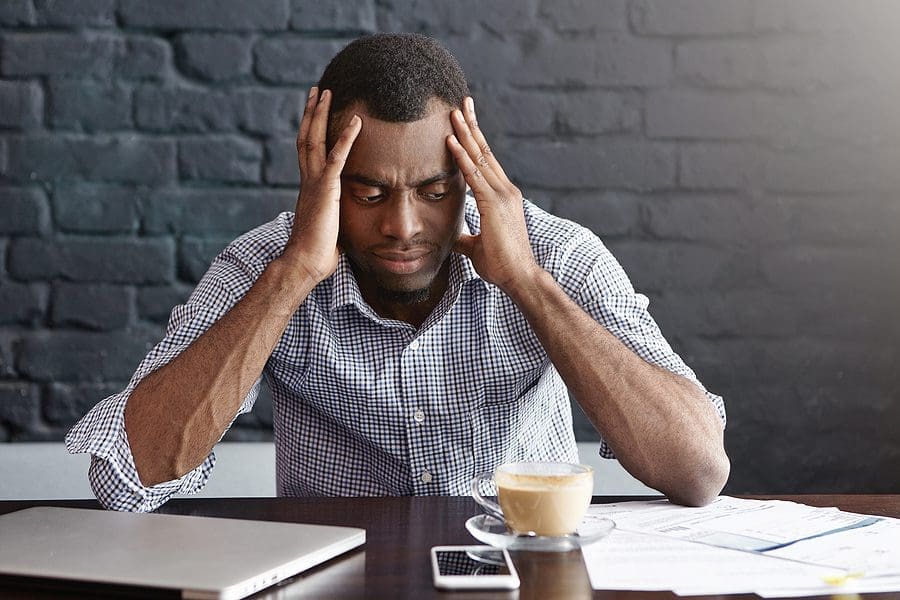 Stressed man