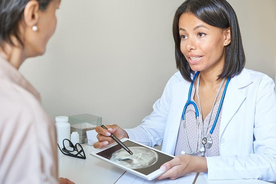 Doctor Discussing MRI report